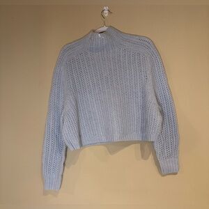Madewell Light blue mock Neck wool Sweater